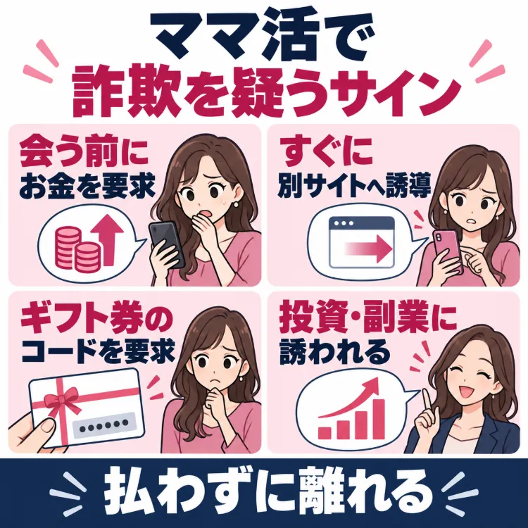 ママ活で詐欺を疑うサイン