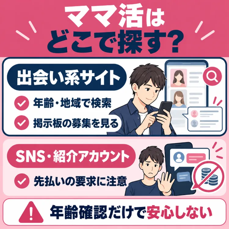 ママ活の相手の探し方と注意